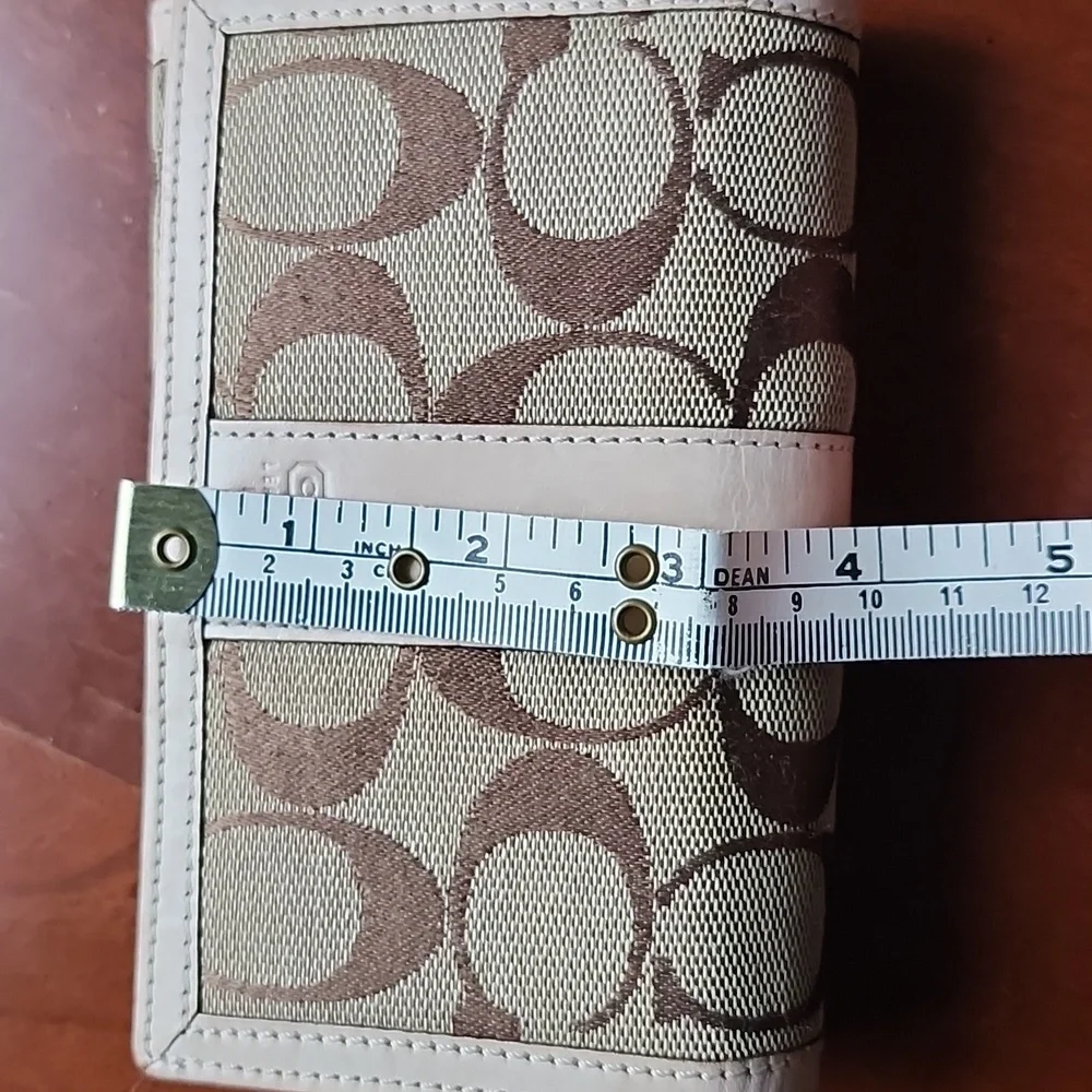 Coach Beige and Brown Canvas Wallet - Picture 9 of 9